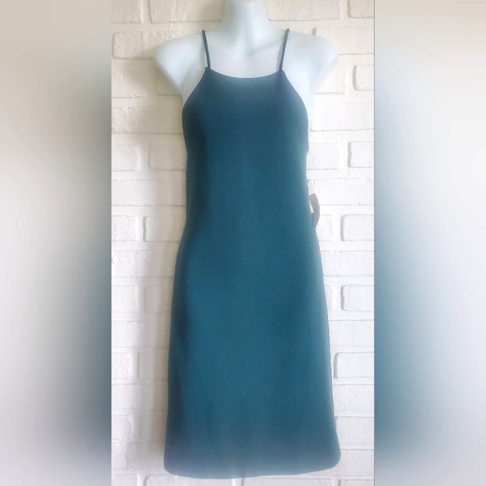 NWT Forever 21 Criss Cross Strap Back Bodycon Dress Forest Green Size Large